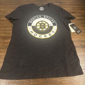 Boston Bruins NHL Youth Girls Tshirt Size XL 16/18 Black Circle Logo